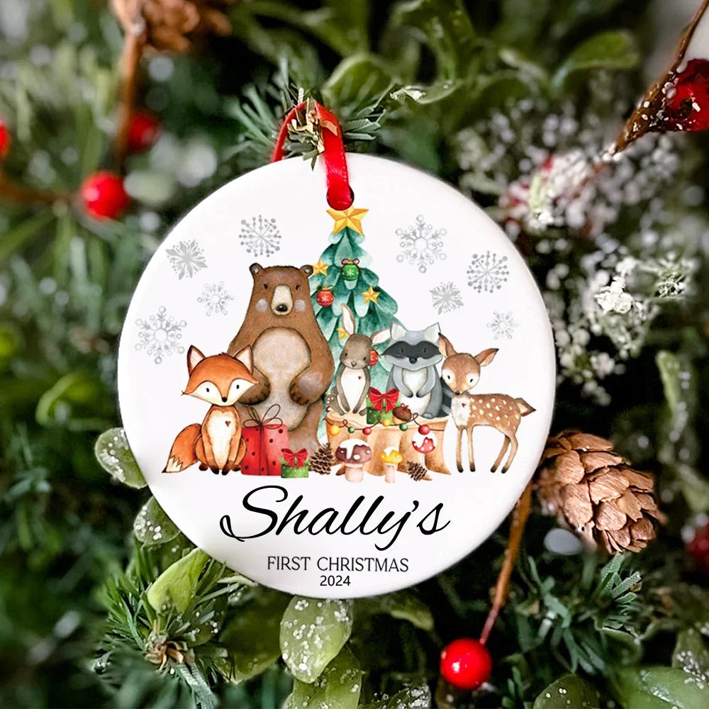 Adorno personalizado para bebé: «Mi primera Navidad»: recuerdo individual para la primera Navidad. 