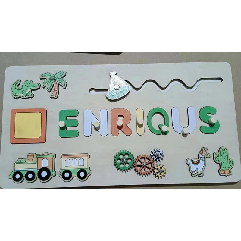 Rompecabezas de madera Montessori personalizado: rompecabezas con nombre para niños | Juguete educativo y regalo 