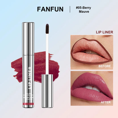 Wasserdichter Peel-Off Lipliner – abziehbarer Tattoo-Lipgloss, matte Lippentönung, wischfest & langlebig, braune Kontur