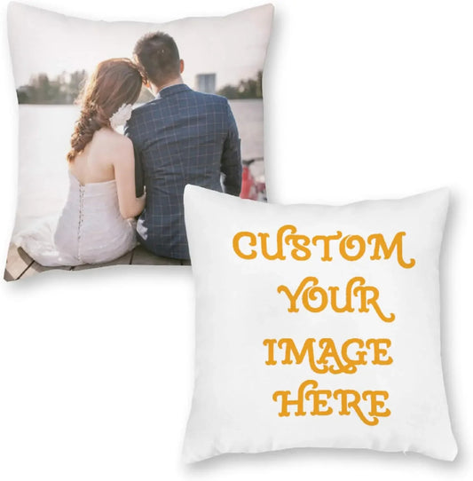 Personalisierter Kissenbezug mit Foto – Samt/Plüsch Kissenhülle aus Polyester, doppelseitiger Bilddruck, Geschenk für Freund, Freundin & Familie