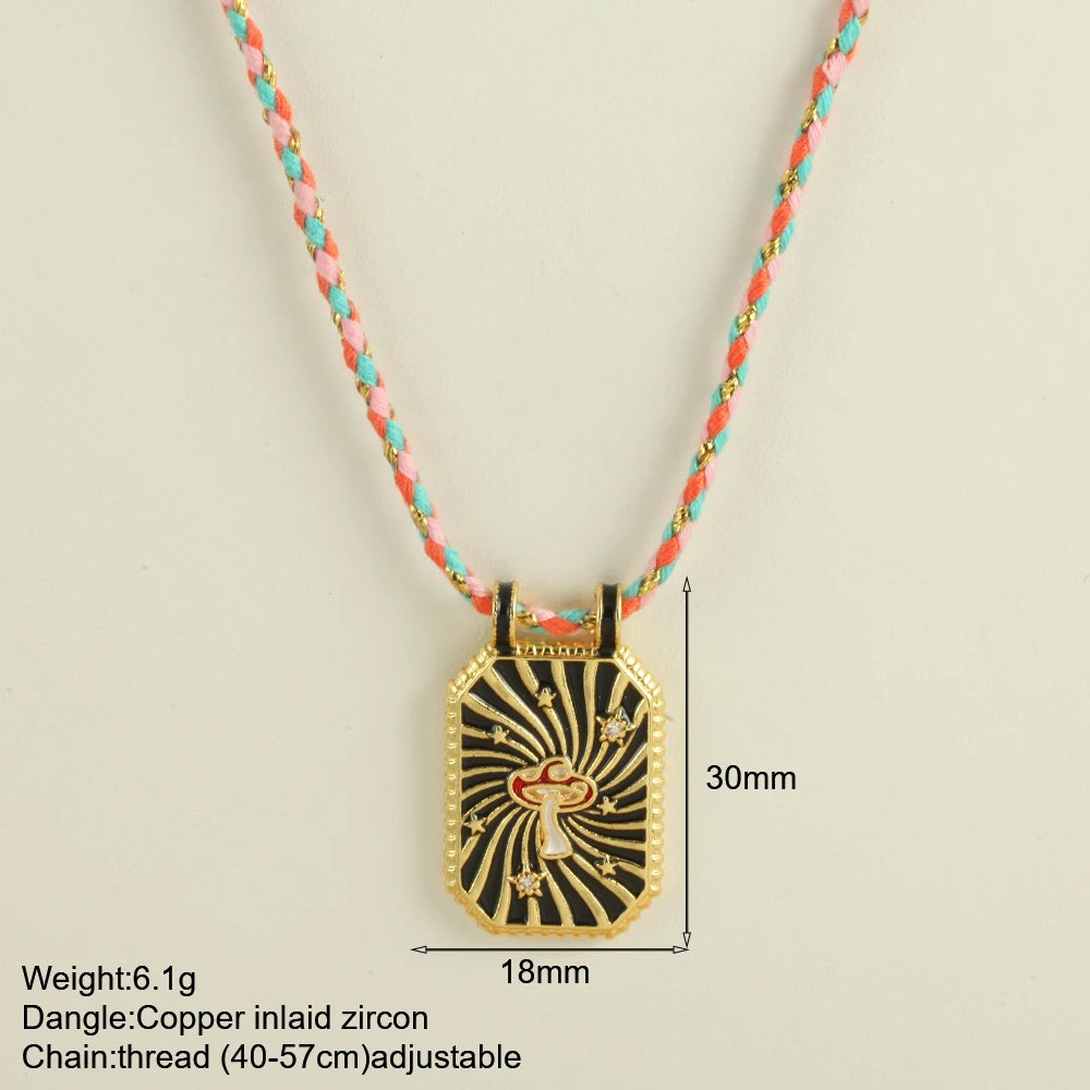 Boho Pop Art Halskette – Sommerliches Statement-Piece