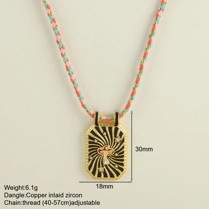 Boho Pop Art Halskette – Sommerliches Statement-Piece