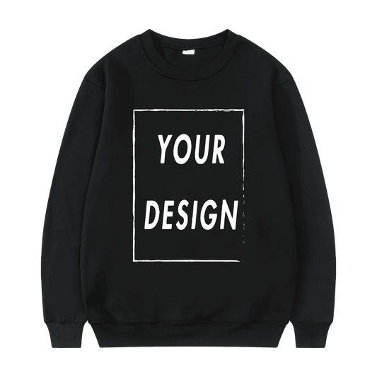 Oversize Unisex Rundhals-Sweater mit Wunschdruck