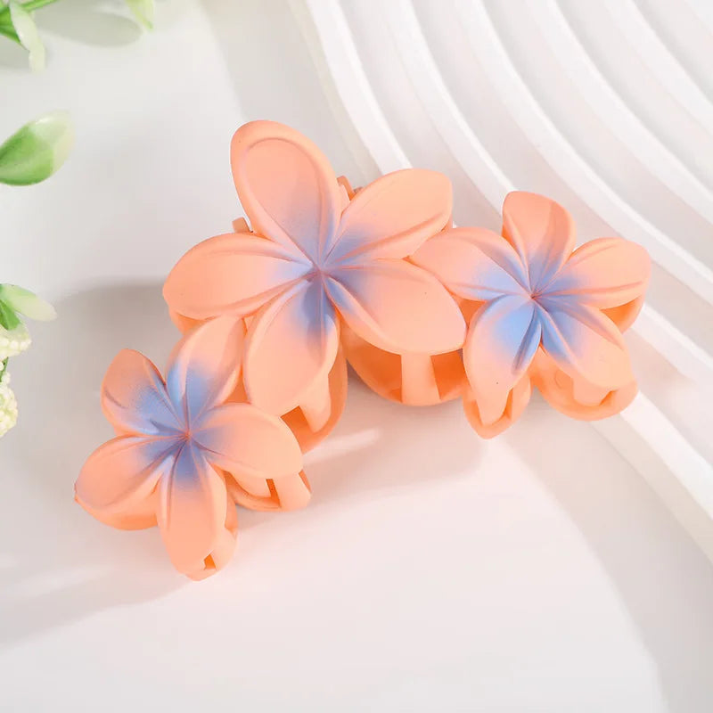 Große Blumen-Haarklammer (11 cm) – Candy-Farbe Farbverlauf Shark Clip für Frauen & Mädchen