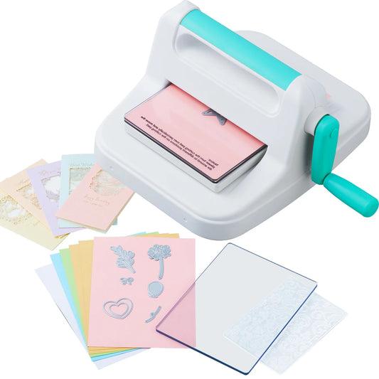 SucceBuy 6/9 Zoll Manuelle Stanz- und Prägemaschine – Komplettset für Scrapbooking & DIY