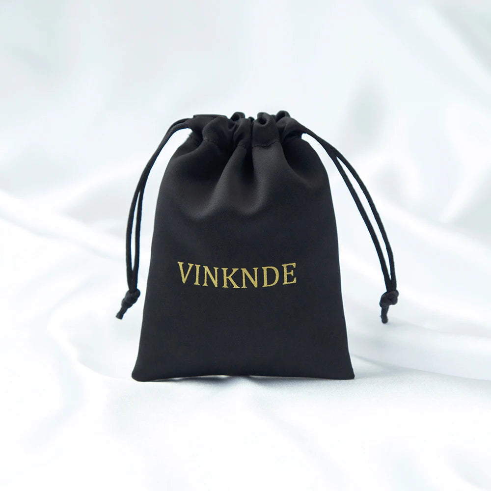 100x Personalized Satin Drawstring Bags – Jewelry Bags, Gift &amp; Candy Bags with Logo for Wedding &amp; Events