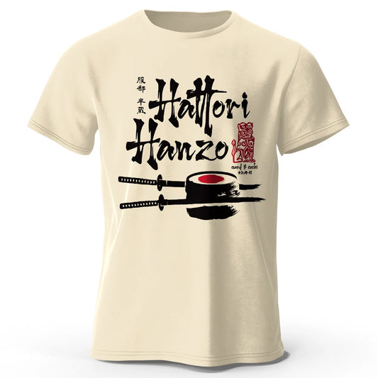 Hattori Hanzo Printed T-Shirt – Samurai Streetwear aus 100% Baumwolle