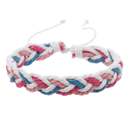 Handgewebtes Baumwollschnur-Armband im Künstlerischen Stil