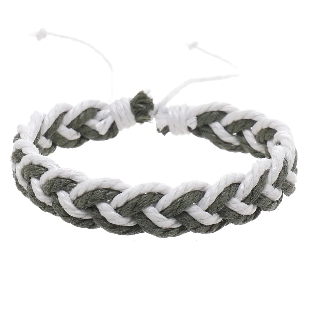 Handgewebtes Baumwollschnur-Armband im Künstlerischen Stil