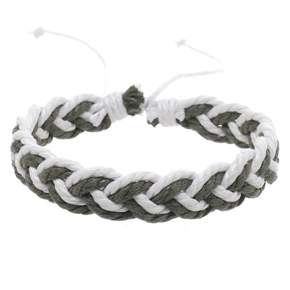 Handgewebtes Baumwollschnur-Armband im Künstlerischen Stil