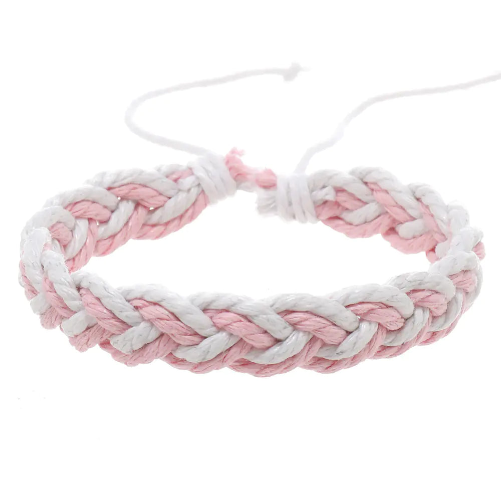 Handgewebtes Baumwollschnur-Armband im Künstlerischen Stil