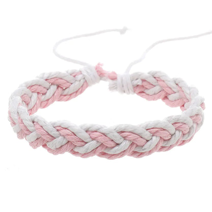 Handgewebtes Baumwollschnur-Armband im Künstlerischen Stil