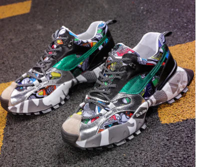 Herbstliche Trendige Bunte Dad Sneakers für Herren