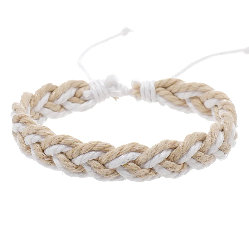 Handgewebtes Baumwollschnur-Armband im Künstlerischen Stil