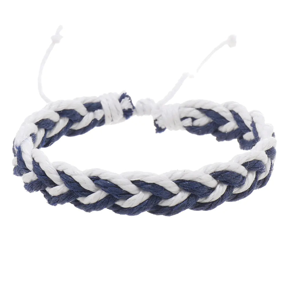 Handgewebtes Baumwollschnur-Armband im Künstlerischen Stil