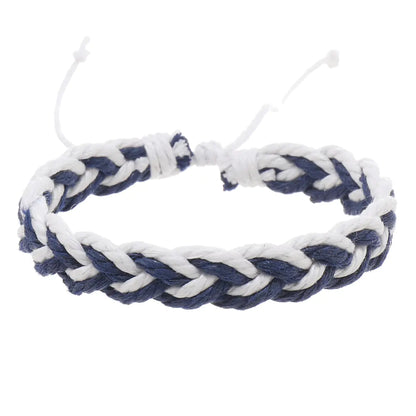 Handgewebtes Baumwollschnur-Armband im Künstlerischen Stil
