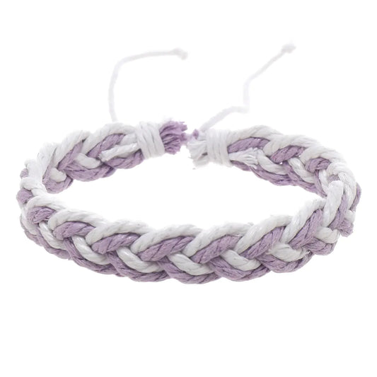 Handgewebtes Baumwollschnur-Armband im Künstlerischen Stil