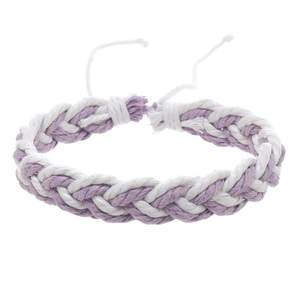 Handgewebtes Baumwollschnur-Armband im Künstlerischen Stil