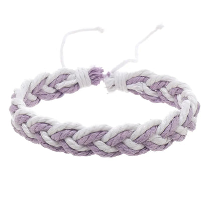Handgewebtes Baumwollschnur-Armband im Künstlerischen Stil