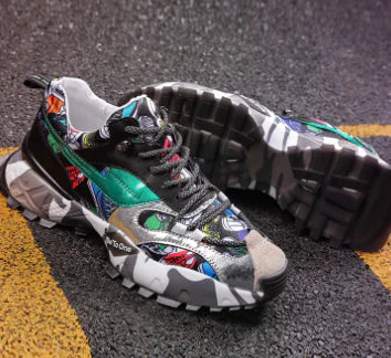 Herbstliche Trendige Bunte Dad Sneakers für Herren