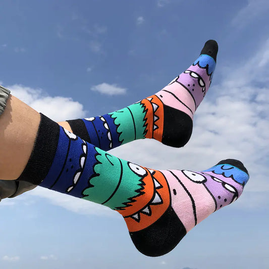 GT Monster Cartoon Street Style Wadensocken