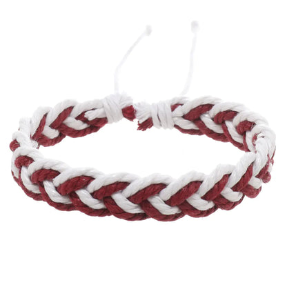 Handgewebtes Baumwollschnur-Armband im Künstlerischen Stil