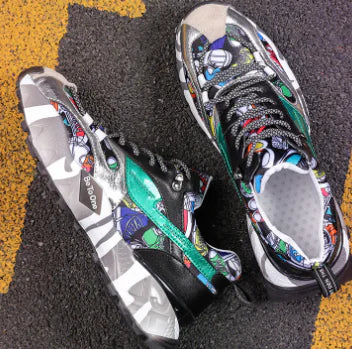 Herbstliche Trendige Bunte Dad Sneakers für Herren