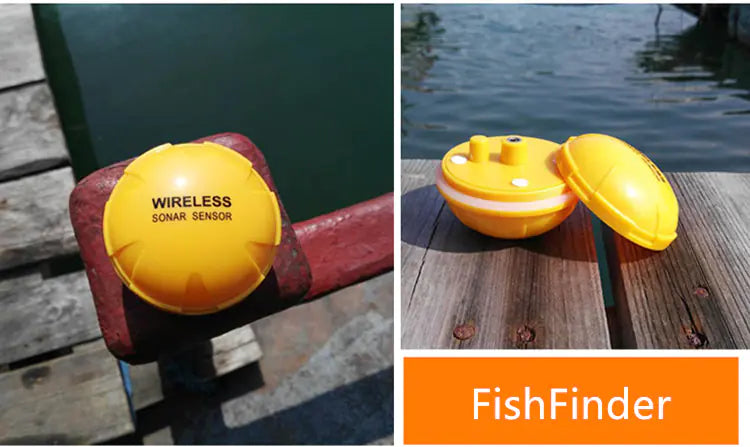 Kabelloser Fischfinder mit Bluetooth & Sonartechnologie – Tiefenmessung bis 36m, 10h Akku, tragbar für Angler