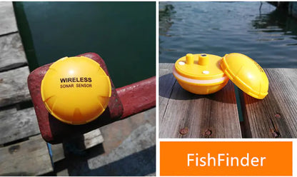 Kabelloser Fischfinder mit Bluetooth & Sonartechnologie – Tiefenmessung bis 36m, 10h Akku, tragbar für Angler