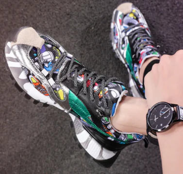 Herbstliche Trendige Bunte Dad Sneakers für Herren