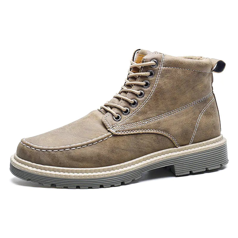 Herren Retro Leder Tooling Boots – Modische Casual Stiefel im Doc Martens Stil