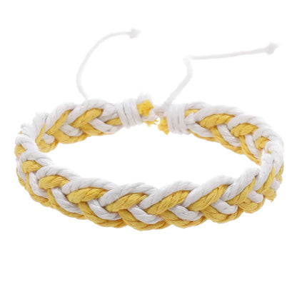 Handgewebtes Baumwollschnur-Armband im Künstlerischen Stil