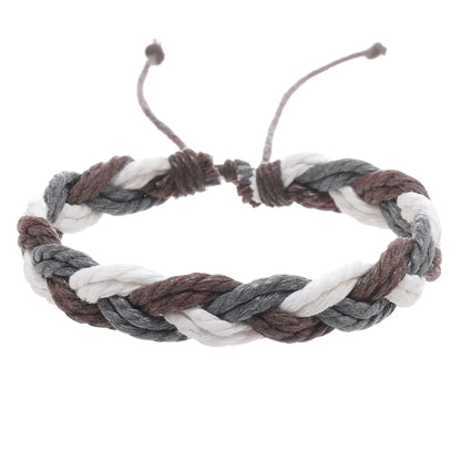 Handgewebtes Baumwollschnur-Armband im Künstlerischen Stil